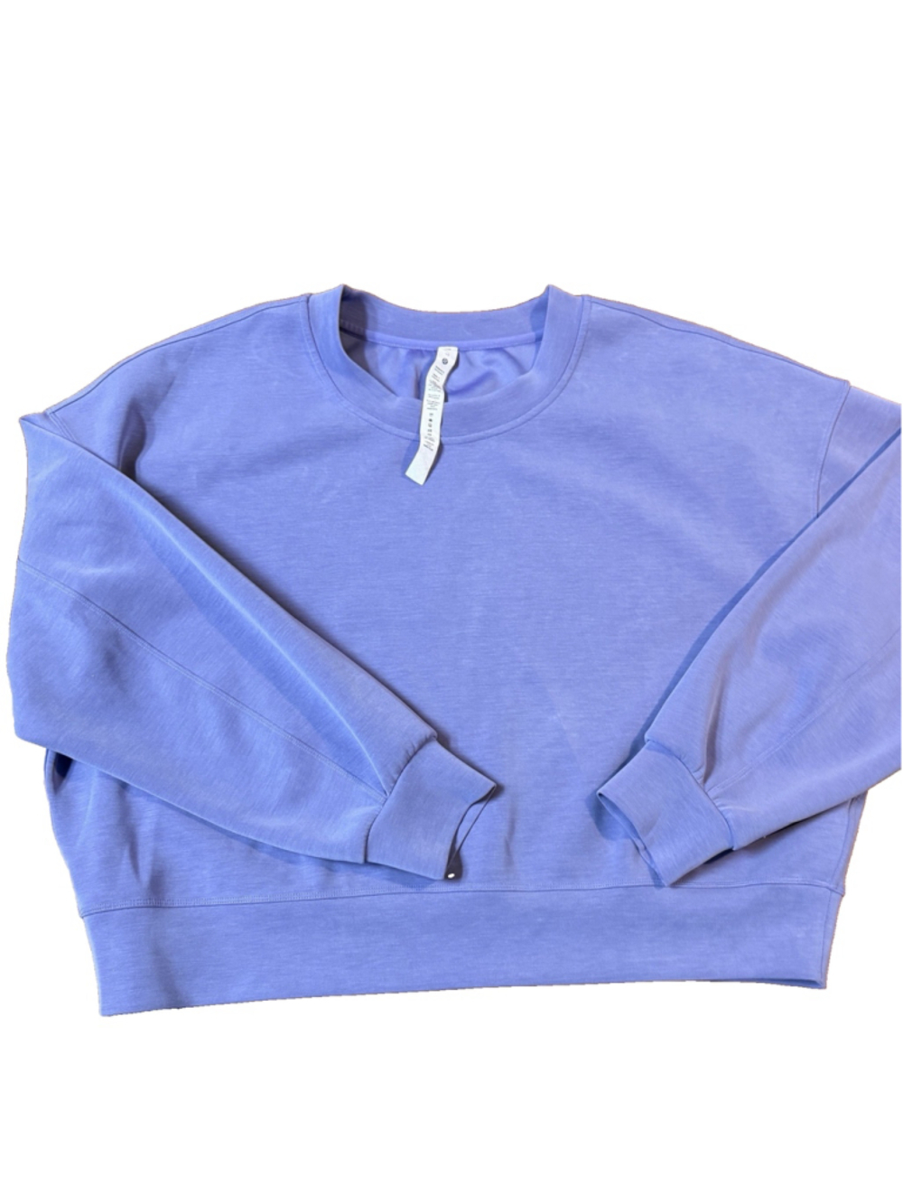 Lululemon Perfectly Oversized Cropped Crew Softstreme Purple Ash Sz 10 Reg $118